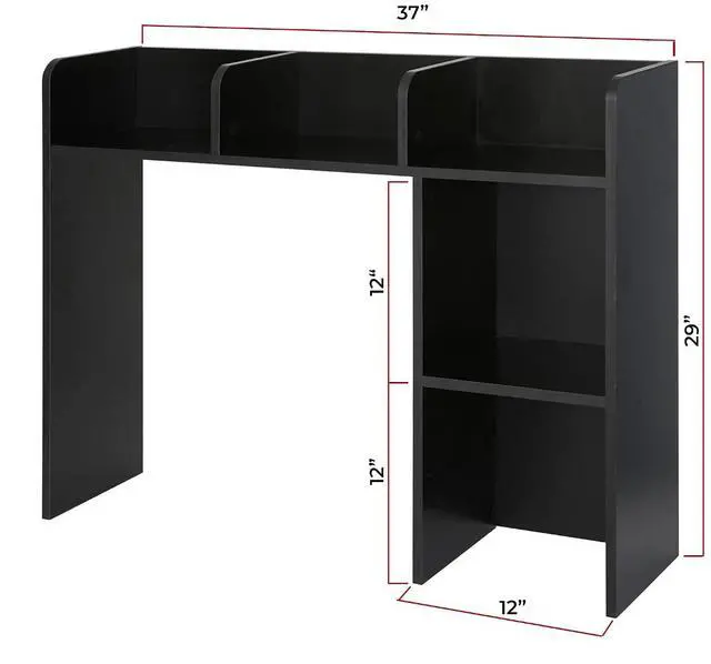 Alt view image 3 of 4 - Classic Desktop Bookshelf - Black