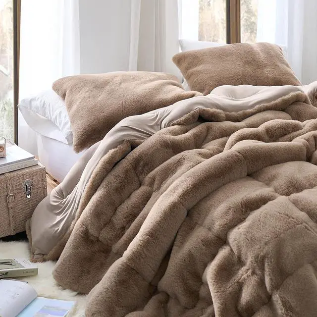 Alt view image 2 of 4 - Chunky Bunny Yoga - Coma Inducer® Oversized Queen Comforter - Cobblestone