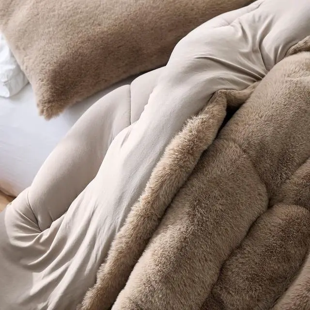 Alt view image 3 of 4 - Chunky Bunny Yoga - Coma Inducer® Oversized Queen Comforter - Cobblestone