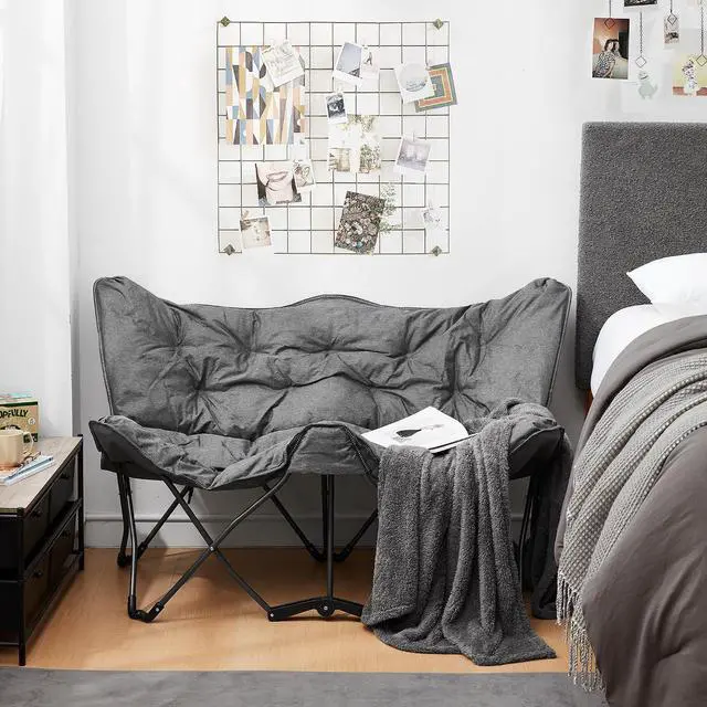 Alt view image 2 of 4 - 2East Twin Butterfly Chair - Heathered Gray