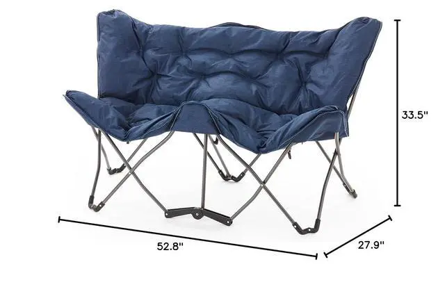 Alt view image 3 of 5 - 2East Twin Butterfly Chair - Heathered Navy