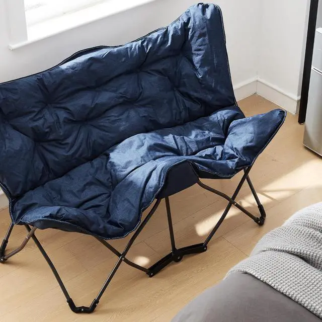 Alt view image 4 of 5 - 2East Twin Butterfly Chair - Heathered Navy