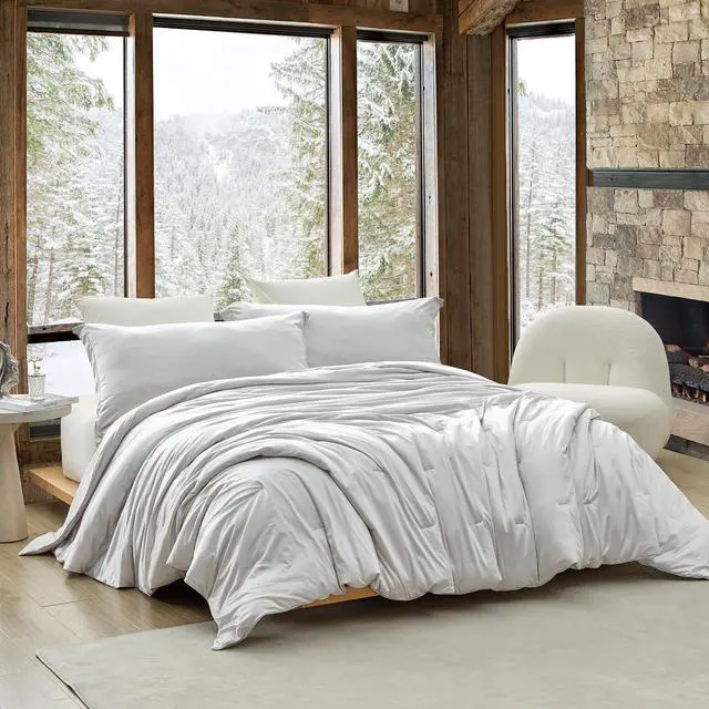 Main image of Coma Inducer Satin Summer Alaskan King Comforter Set - Whispy Gray Clouds