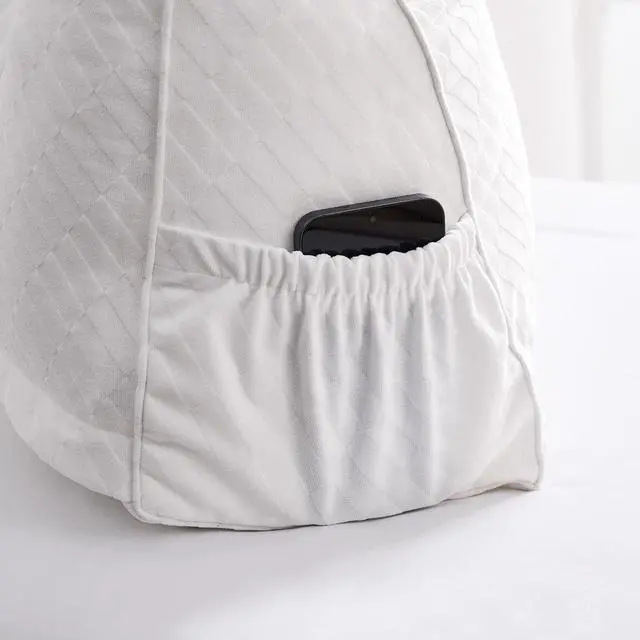 Alt view image 4 of 4 - Rainha - Lounger Tufted Twin XL Headboard Pillow - White