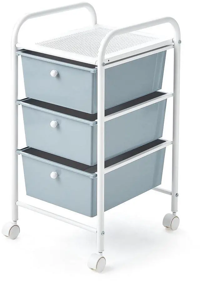 Main image of Suprima® Storage Carts - 3 Drawer Shelf - Gray