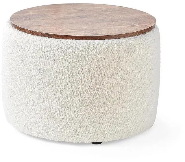 Main image of 2East - Storage Table Ottoman - Pure White