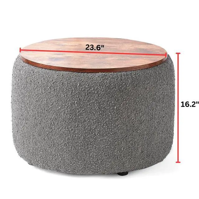 Alt view image 3 of 6 - 2East - Storage Table Ottoman - Black/Gray