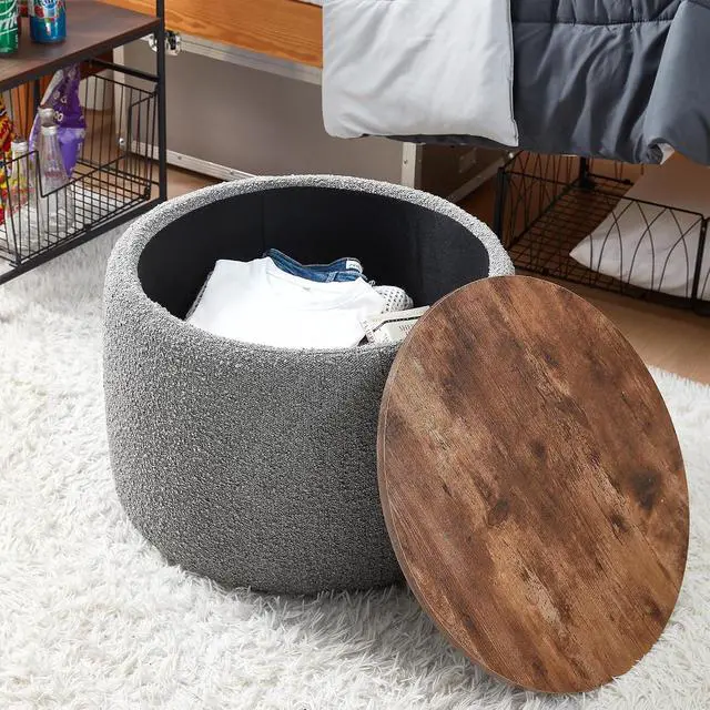 Alt view image 5 of 6 - 2East - Storage Table Ottoman - Black/Gray