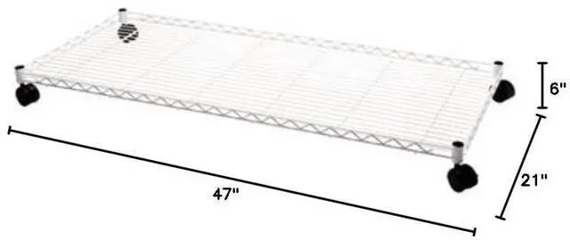 Main image of Suprima Rolling Underbed Storage Shelf - White