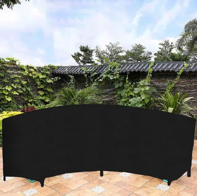 Alt view image 7 of 7 - Outdoor Curved Sofa Cover 190x39x36in Patio Sofa Covers Waterproof Furniture Sets Cover Sectional Curved Couch Protector for Indoor Outdoor Sofa Sets