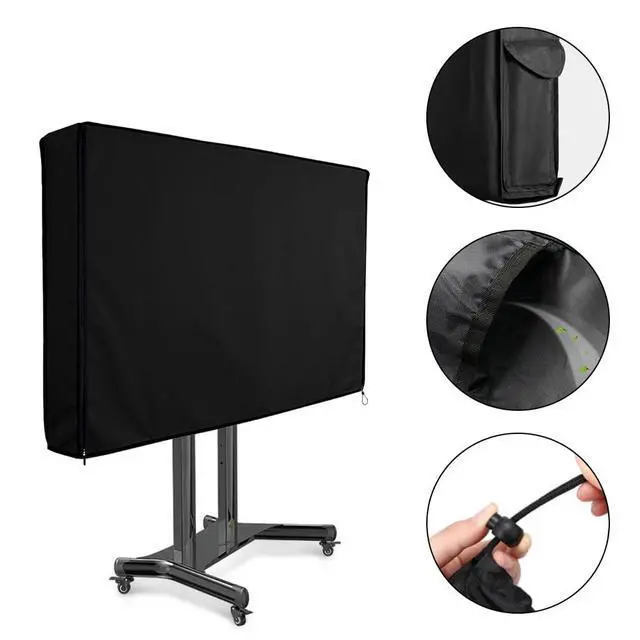 Alt view image 2 of 7 - Mobile TV Stand Cover for 60-72 Inch Rolling/Moving TV Cart Outdoor Waterproof TV Screen Protection Cover Dustproof Portable TV Stand Mount Cover