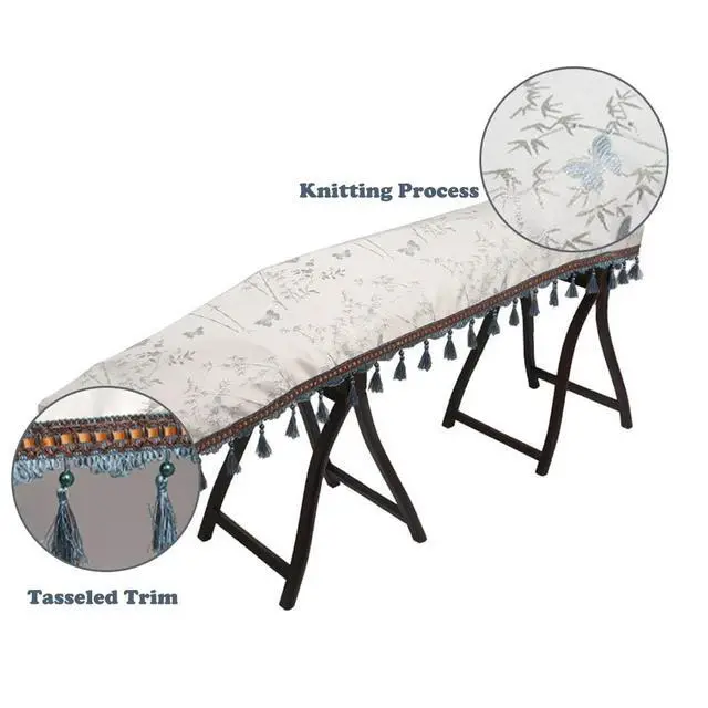 Alt view image 2 of 5 - Guzheng Dust Cover Universal Chinese Zither Cover Premium Cloth Art Guzheng Piano Cover Musical Instrument Accessories for Guzheng Guqin Piano Keyboard (Bamboo A)