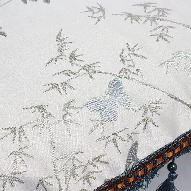 Alt view image 3 of 5 - Guzheng Dust Cover Universal Chinese Zither Cover Premium Cloth Art Guzheng Piano Cover Musical Instrument Accessories for Guzheng Guqin Piano Keyboard (Bamboo A)
