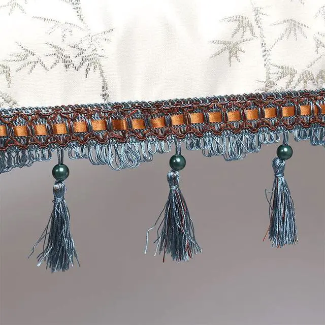 Alt view image 4 of 5 - Guzheng Dust Cover Universal Chinese Zither Cover Premium Cloth Art Guzheng Piano Cover Musical Instrument Accessories for Guzheng Guqin Piano Keyboard (Bamboo A)