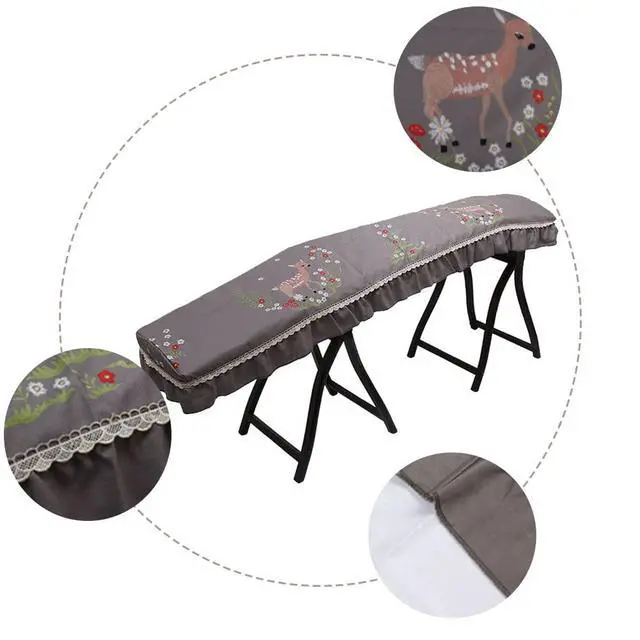 Alt view image 2 of 2 - Guzheng Dust Cover Universal Chinese Zither Cover Premium Cloth Art Guzheng Piano Cover Musical Instrument Accessories for Guzheng Guqin Piano Keyboard (Fawn)