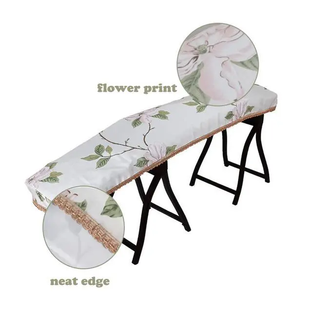 Alt view image 2 of 2 - Guzheng Dust Cover Universal Chinese Zither Cover Premium Cloth Art Guzheng Piano Cover Musical Instrument Accessories for Guzheng Guqin Piano Keyboard (Print Flower 6)