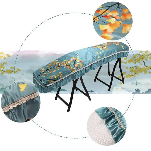 Alt view image 2 of 2 - Guzheng Dust Cover Universal Chinese Zither Cover Premium Cloth Art Guzheng Piano Cover Musical Instrument Accessories for Guzheng Guqin Piano Keyboard (Spring C)