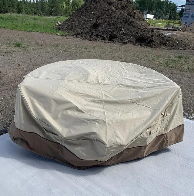 Main image of Outdoor Daybed Cover,DxH 89x32in Waterproof Patio Sofa Covers,All Weather Protection Round Canopy Day Bed Cover,Patio Furniture Accessories Cover for Garden Sofa (Only Cover) (Beige)