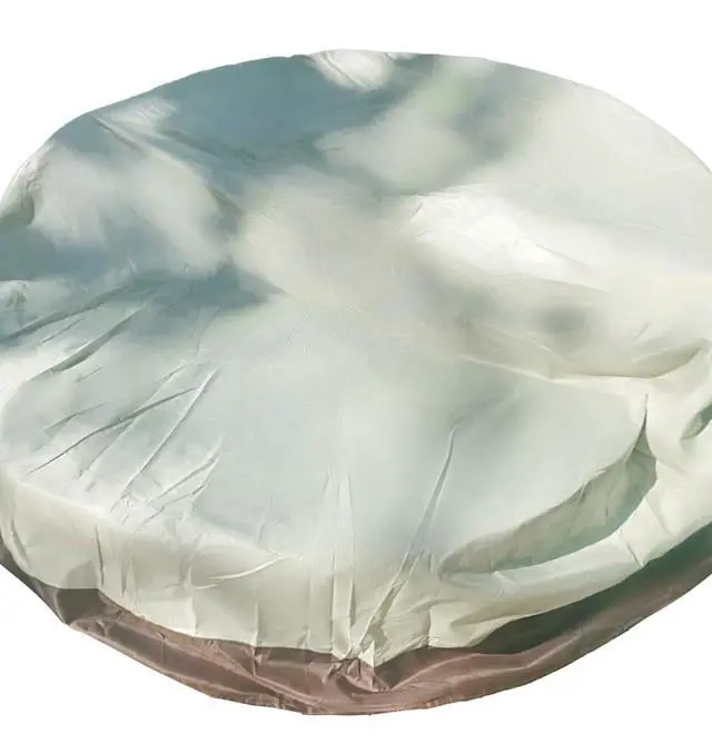 Alt view image 3 of 7 - Outdoor Daybed Cover,DxH 89x32in Waterproof Patio Sofa Covers,All Weather Protection Round Canopy Day Bed Cover,Patio Furniture Accessories Cover for Garden Sofa (Only Cover) (Beige)
