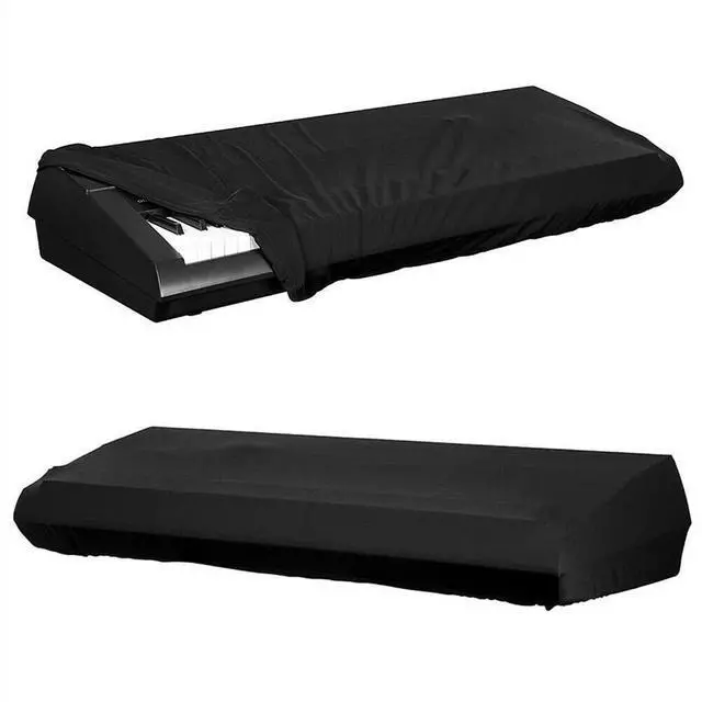 Alt view image 2 of 7 - 61/88 Keys Piano Keyboard Dust Cover, Waterproof Stretchy Piano Music Keyboard Cover for Digital Electronic Pianos, Yamaha Piano Keyboard Bags Case with Elastic Cord (88 Keys)