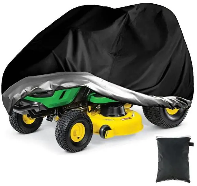 Main image of Outdoor Lawn Tractor Cover Waterproof Universal Riding Lawn Mower Cover Patio Garden Durable UV Protection Lawn Mower Cover with Adjustable Drawstring & Storage Bag (XS: 55x26x36 inch)