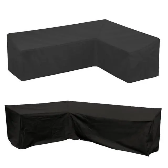 Alt view image 7 of 7 - Patio Sofa Covers L-Shaped Sectional 78x105in Black Outdoor Waterproof Furniture Cover Dustproof Furniture Sets All Weather Protection Dust Cover for Patio Lawn Garden Veranda (78"x105")