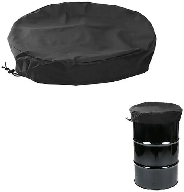 Main image of 55 Gallon Drum Cover Drum Lid Cover Outdoor Water Storage Barrel Cover with Adjustable Drawstring for Industrial Barrel and Rain Bucket Waterproof Drum Barrel Cover - All Weather Protection (1)