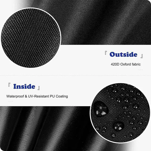 Alt view image 3 of 7 - Deck Box Cover Heavy Duty Waterproof Outdoor Ottoman Bench Cover for Keter Large Deck Boxes Rectangular Storage Box Cover with Drawstring and Zipper (48x24x22in)