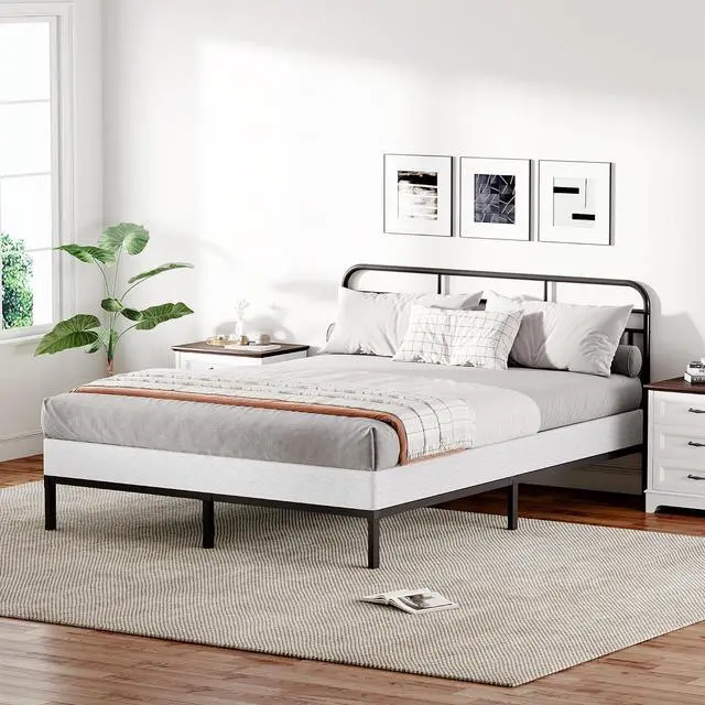 Alt view image 2 of 7 - 7 Inch Box Spring for Full Bed, Quick Assembly Full Size Metal Mattress Foundation with Fabric Cover, Strong Steel Frame, Heavy Duty, Low Profile Bed Frame Base Cama, Full