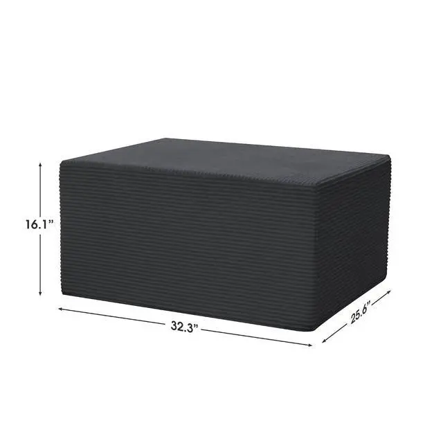 Alt view image 3 of 3 - Ottoman for Cloud Sectional Boneless Couches Living Room, Modular Ottoman for Deep Seat Oversized Couch, Memory Foam Compressed Spineless Foot Rest for Bedroom Apartment Grey
