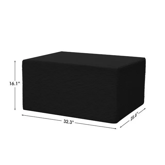Alt view image 3 of 3 - Ottoman for Cloud Sectional Boneless Couches Living Room, Modular Ottoman for Deep Seat Oversized Couch, Memory Foam Compressed Spineless Foot Rest for Bedroom Apartment Black