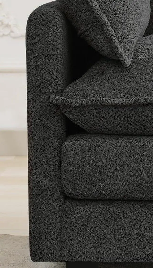 Main image of 2 Armrests for Modular Sectional CouchDark Grey