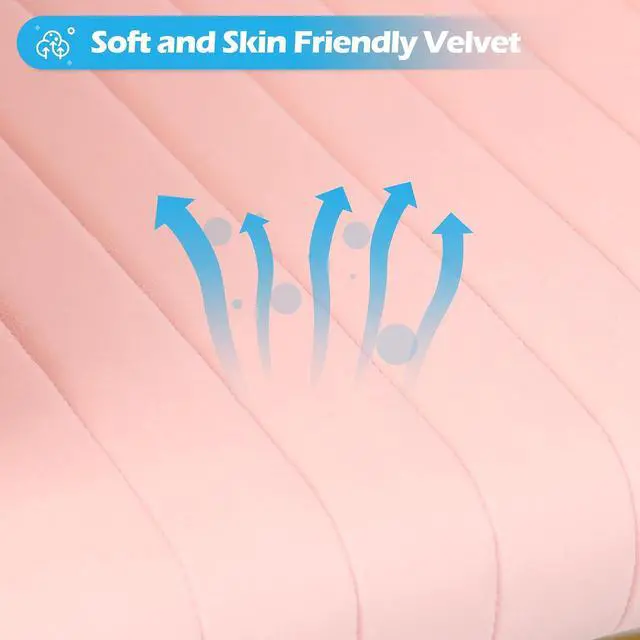 Alt view image 7 of 7 - Home Office Chair Swivel Velvet Desk Chair Accent Armchair Upholstered Modern Tufted Chairs with Gold Base for Girls Women Ergonomic Study Seat Computer Task Stools for Living Room(Pink)