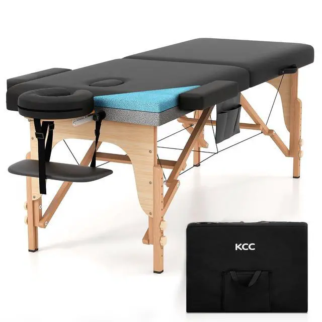 Main image of Memory Foam Massage Table Premium Portable Foldable Massage Bed Height Adjustable, 84 Inches Long 28 Inchs Wide Home Salon Spa Bed Tattoo Table with Accessories &Carrying Case, Easy Set Up