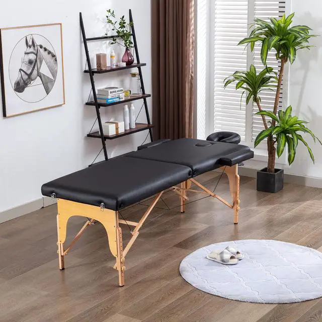 Alt view image 2 of 7 - Memory Foam Massage Table Premium Portable Foldable Massage Bed Height Adjustable, 84 Inches Long 28 Inchs Wide Home Salon Spa Bed Tattoo Table with Accessories &Carrying Case, Easy Set Up