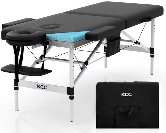 Main image of Memory Foam Massage Table Premium Portable Foldable Massage Bed Height Adjustable, 84 Inches Long 28 Inchs Wide Home Salon Spa Bed Tattoo Table with Accessories &Carrying Case, Easy Set Up