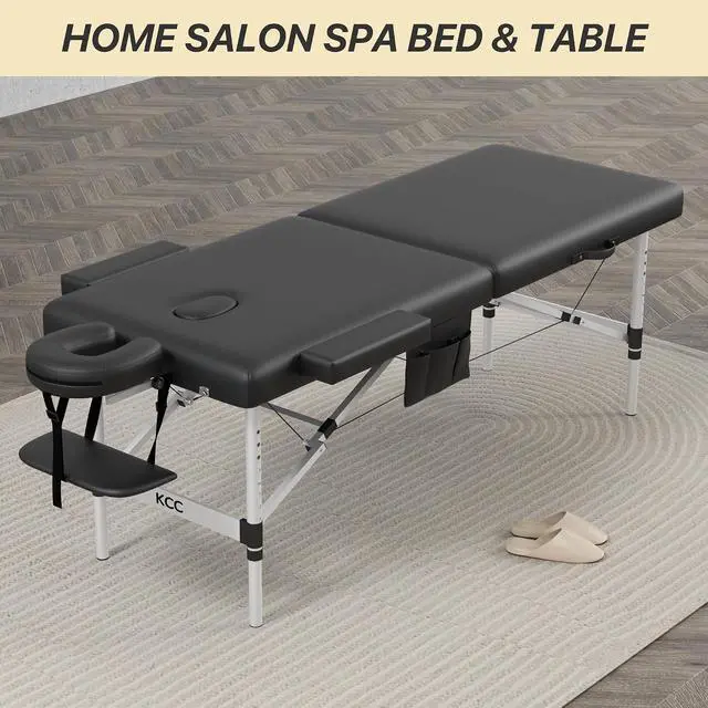 Alt view image 2 of 7 - Memory Foam Massage Table Premium Portable Foldable Massage Bed Height Adjustable, 84 Inches Long 28 Inchs Wide Home Salon Spa Bed Tattoo Table with Accessories &Carrying Case, Easy Set Up