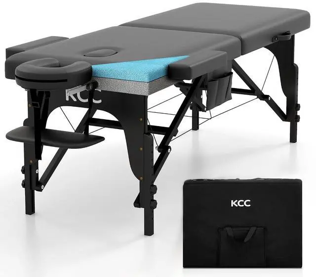 Main image of Memory Foam Massage Table Premium Portable Foldable Massage Bed Height Adjustable, 84 Inches Long 28 Inchs Wide Home Salon Spa Bed Tattoo Table with Accessories &Carrying Case, Easy Set Up