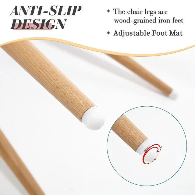 Alt view image 7 of 7 - Small Modern Dining Room Arm Chairs 1 Piece, Mid-Century Upholstered Corduroy Fabric Side Seat Club Guest with Metal Tube Legs for Kitchen, Living Room, Pink