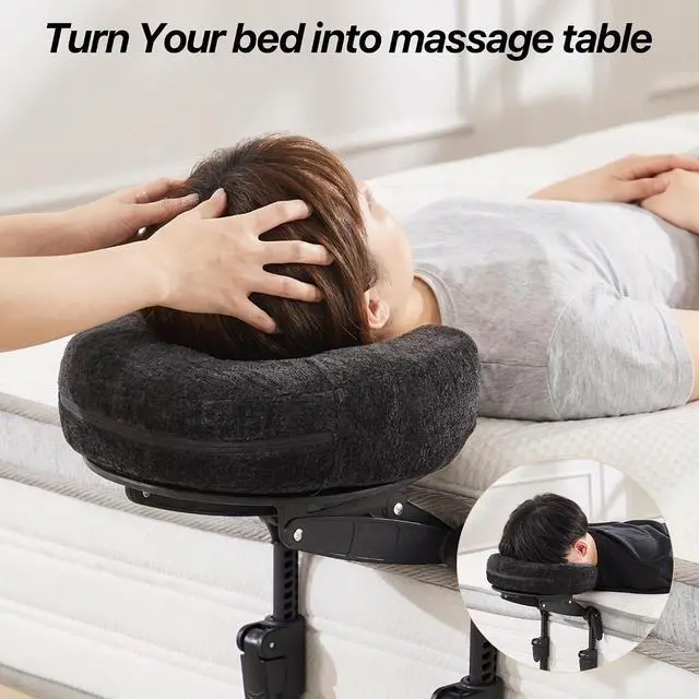 Alt view image 7 of 7 - Adjustable Massage Face Cradle for Bed, Home Massage Kit for Sleeping Mattress,Portable Massage headrest with Memory Foam Pillow, Head Rest Support-Eye Surgery Recovery