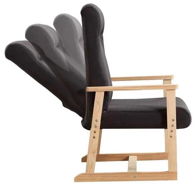 Main image of Recliner Chair Adjustable Small Fabric Single Sofa with Ergonomic Back Support,Accent Chair for Living Room, Nursery, Bedroom Black,1PC