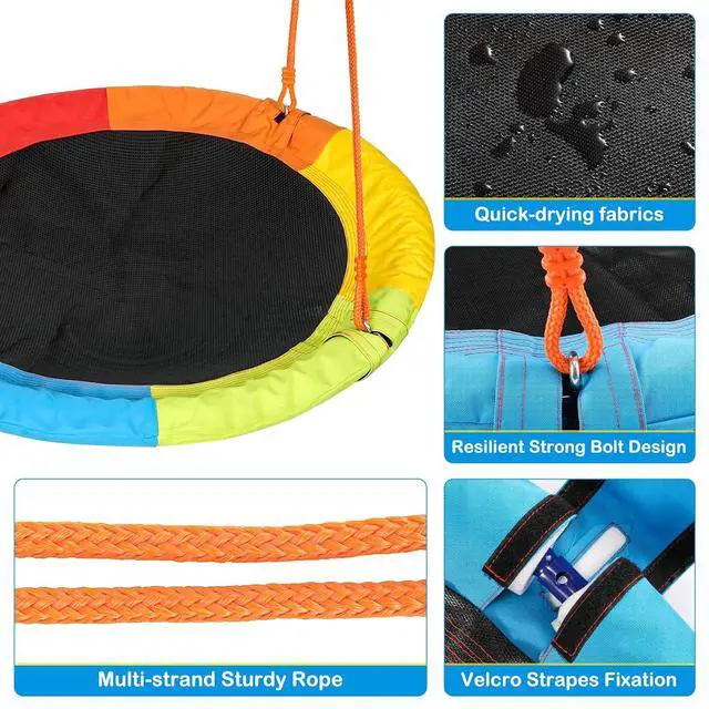 Alt view image 3 of 6 - Climbing Dome with Saucer Swing, 10FT Jungle Gym, 800 lb Capacity | Premium 10FT dome with 32" Teslin saucer swing, 0.86" galvanized steel, 5FT height, and 800 lb total capacity.