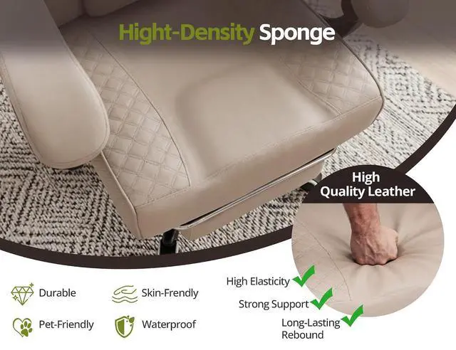 Alt view image 6 of 7 - Ergonomic Office Chair with Footrest, High Back Adjustable Gaming Chair with Lumbar Support, Breathable Fabric Swivel Computer Chair with Padded Armrests for Home Office