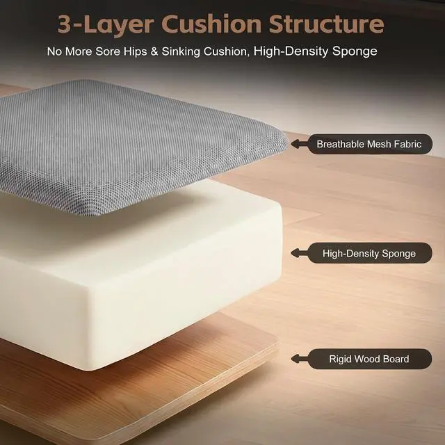 Alt view image 5 of 7 - Gaming Chair, Office Chair with Linen Breathable Mesh Fabric, Desk Chair with Adjustable Lumbar Support, Executive Computer Chairs with Footrest and Headrest (Gray)