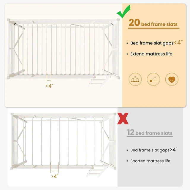 Alt view image 6 of 7 - Twin Size Metal Low Loft Bed, CPC Safety Certified, White | Soft Bumper Edges, 14'' Guardrail & Angled Ladder, Space-Saving for Dormitory and Bedroom, for Kids, Teens & Junior