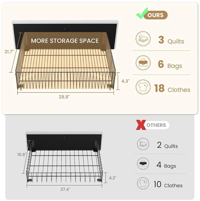 Alt view image 6 of 7 - Full Size Platform Bed Frame with 4 Storage Drawers, Vertical Channel Tufted Adjustable Headboard, Velvet Upholstered, Wooden Slats Support, No Box Spring Needed, Easy Assembly, White