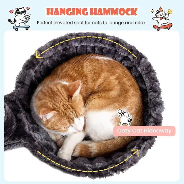 Alt view image 6 of 7 - 83 in Cat Tree Tower for Indoor Adult Felines 20lbs+/Multi-Level Heavy Duty Cat Tower for Big Maine Coon/Giant Perches/Wide Baseboard/Sisal Scratching Posts/Cozy Condos/Dark Grey