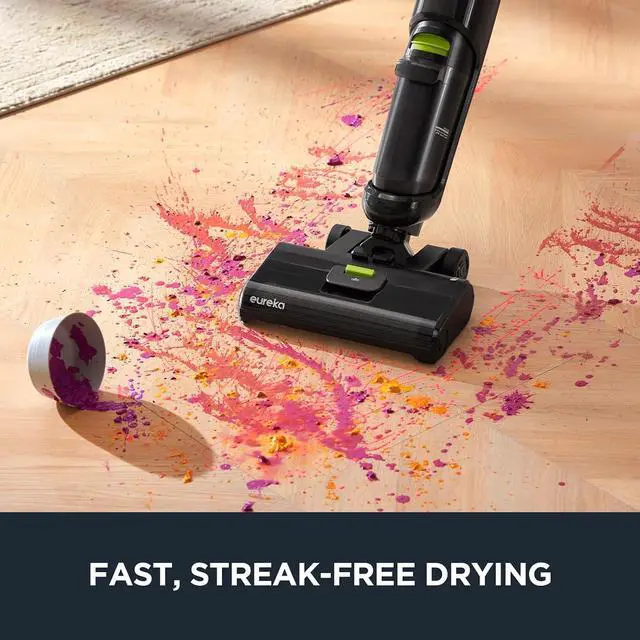 Alt view image 6 of 7 - Wet Dry Vacuum Cleaner Cordless, Mop Vacuum Cleaner with Self-Cleaning System, Lightweight Hardwood Floors Vacuum for Pets and Sticky Messes, Black, NEW400