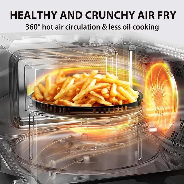 Alt view image 2 of 7 - Inverter Countertop Microwave Oven Air Fryer Combo MASTER Series, Broil, Convection, Speedy Combi, Even Defrost 11.3'' Turntable Sound On/Off, 27 Auto Menu&47 Recipes