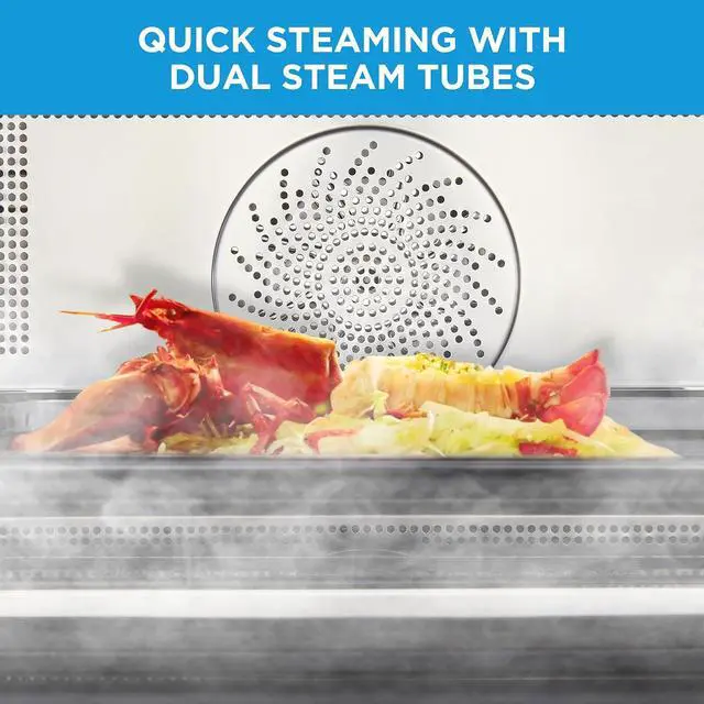 Alt view image 5 of 7 - 4-in-1 Multifunctional Microwave Steam Oven, Combo Air Fryer, Steamer & Microwave Oven, 32 Auto Functions, Adjustable Power and Temperature, Color Screen Touch Control, 0.9CU.FT./23L